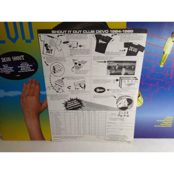 Devo Shout Vinyl LP Record Album New Wave Synth-Pop Promo 1984 With Merch Insert - Picture 4 of 8